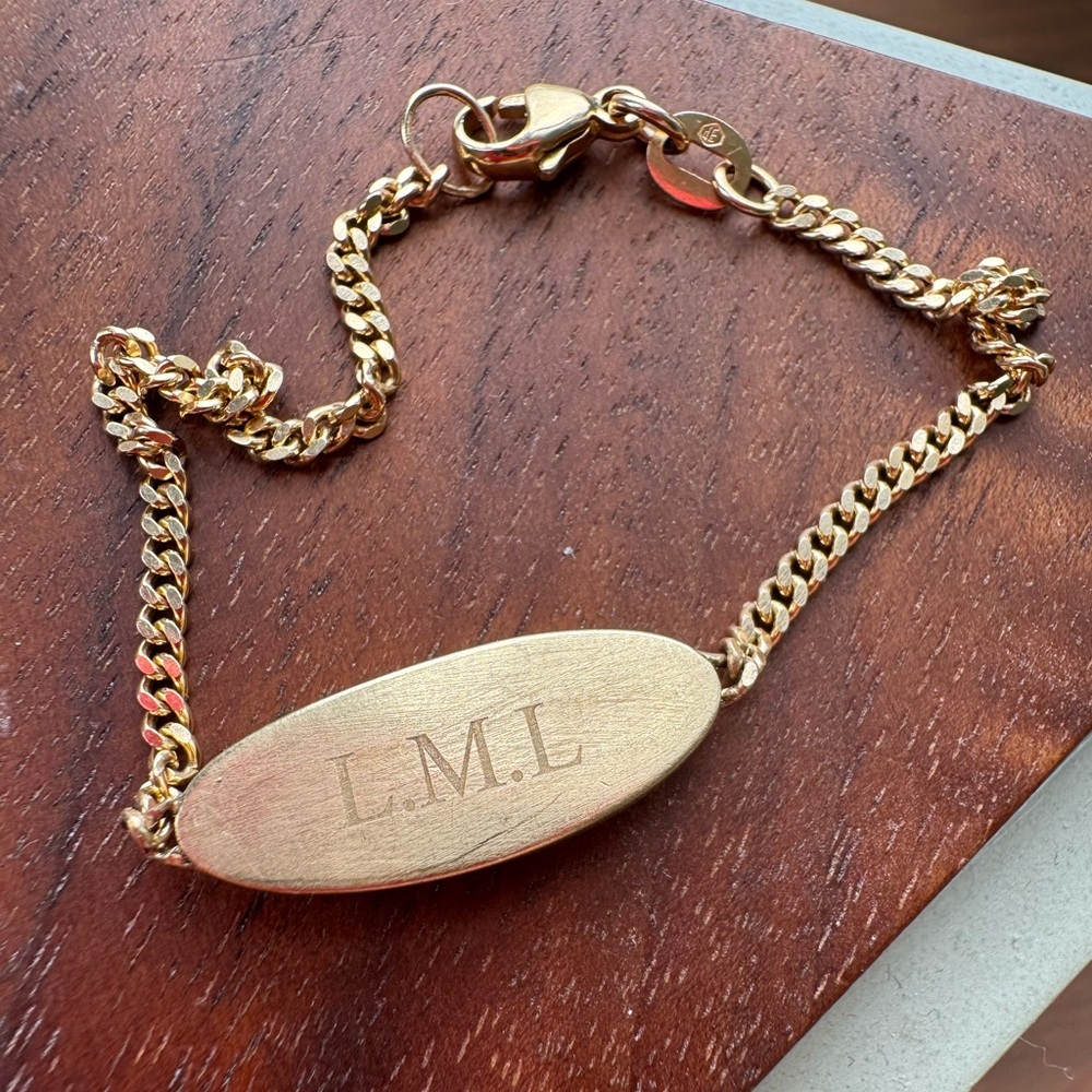 14k Gold Solid Opal Bracelet - Picture 8 of 16